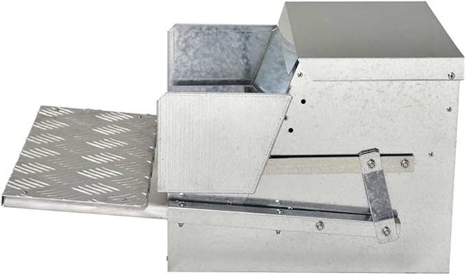 Automatic Chicken Feeder with Weatherproof Design for Outdoor Poultry Use – Durable Galvanized Steel and Aluminum Construction