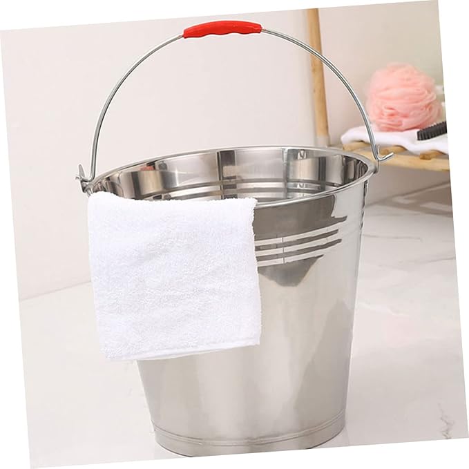 BESTOYARD Capacity Stainless Steel Water Bucket Lid Multifunctional Milk Container for and More Heavy-Duty Portable Design for Farm Home and Outdoor Use