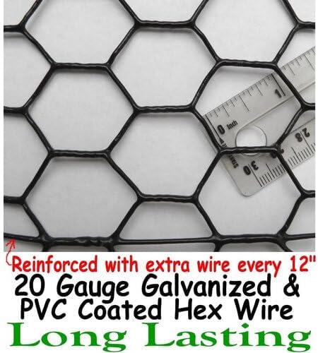 Pinnon Hatch Farms PVC Coated Chicken Hex Wire (5' x 100')