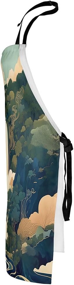 jejeloiu Cartoon Cats Apron for Women Men 26"x31"