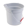 Rubbermaid Commercial Products Brute Heavy-Duty Round Bucket 10-Quart/2.5 Gallon Gray Corrosive-Resistant Pail with Handle for Professional/Janitorial Cleaning and Material Transport