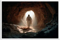 MNFGMH Easter Art Canvas Jesus at the Empty Tomb Religious Spring Easter Poster Christian Wall Decor for Home Canvas Roll 16x24 inch