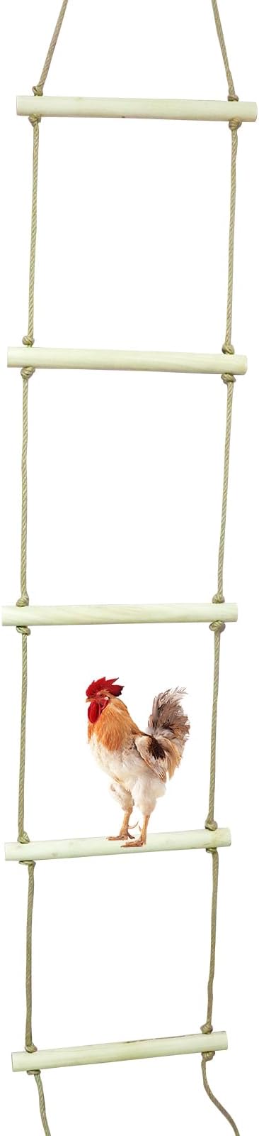 Extra Long Chicken Perch Stand, Natural Wood Chick Swing Toy for Coop, Chicken Coop Accessories, Chicken Roosting Bars, Outdoor Perch Toy for Poultry Chicken Chick Hens Large Bird Parrot 138 × 16 Inch