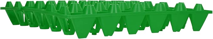 Estink 5PCS Plastic Egg Flats, 30 Cell Egg Crates Holder Tray for Chicken Eggs, with Sturdy Stackable Design for Storage Transportation Home Farm Supplies (Green)