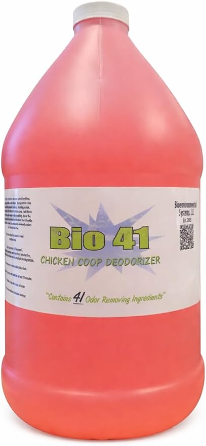 Chicken Coop Deodorizer – All Natural Ingredients for Ammonia Control and Odor Eliminator for Poultry – Works in Coops, Brooders, Next Boxes, Waste Areas, Roosting Area and Bedding – One Gallon