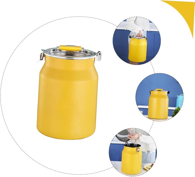Zerodeko Stainless Steel Sealed Rice Storage Container Bucket for Home Use Multipurpose Airtight Grain and Flour Keeper with Smooth Capacity Kitchen Storage Bin for Rice Soybeans and More