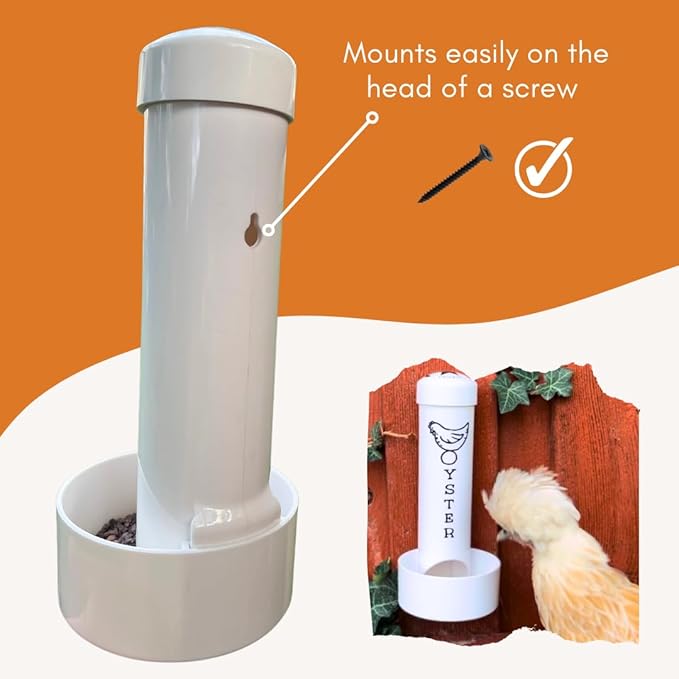 Chicken Oyster Shell Feeder and Grit Feeder Combo