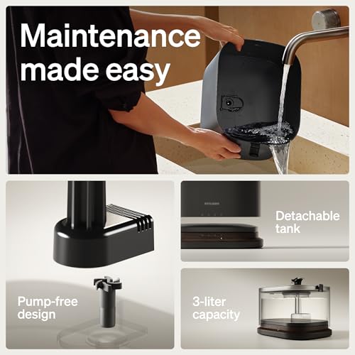 PETLIBRO Cat Water Fountain Stainless Steel Tray - Cordless Fountain, Black, 3 liters, Easy Clean 5G WiFi Cat Dispenser - Image 3