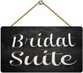 Wooden Front Door Sign Bridal Suite - Wedding Groom Ceremony Rustic Plank Hanging Decor 12"x6"