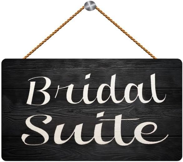 Bridal Suite Wood Plank Sign for Front Door Wedding Groom Ceremony Rustic Hanging Art 10"x5"