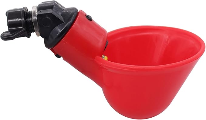 MOTOKU Poultry Quail Chicken Hen Duck Automatic Water Drinking Cups Waterer Drinker with Nuts 30 Pack