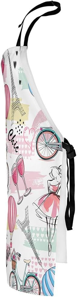 jejeloiu Cartoon Cats Apron for Women Men 26"x31"