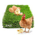 4 Pack Washable Chicken Nesting Pads Artificial Grass Rug Carpet Cuttable Chickens Nest - Green, Plastic by MUYG