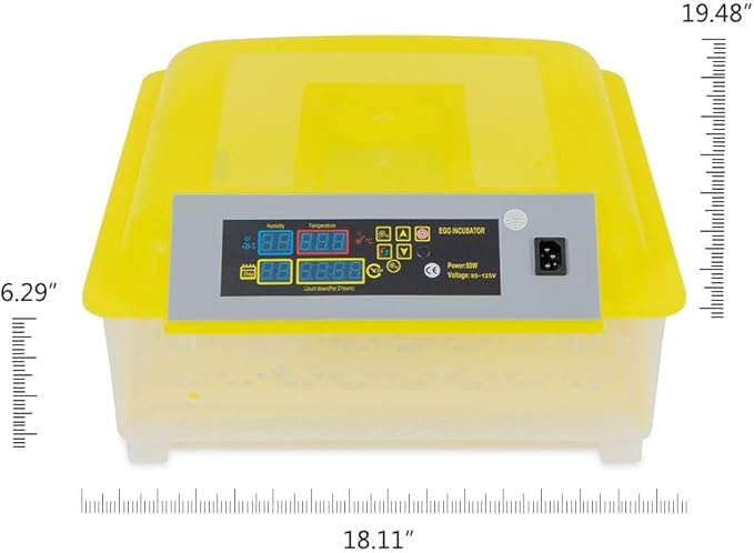 ALLGOOD 48 Eggs Incubator Automatic Digital Hatcher Machine with Auto Egg Turning for Hatching Chicken Goose Duck Birds Quail