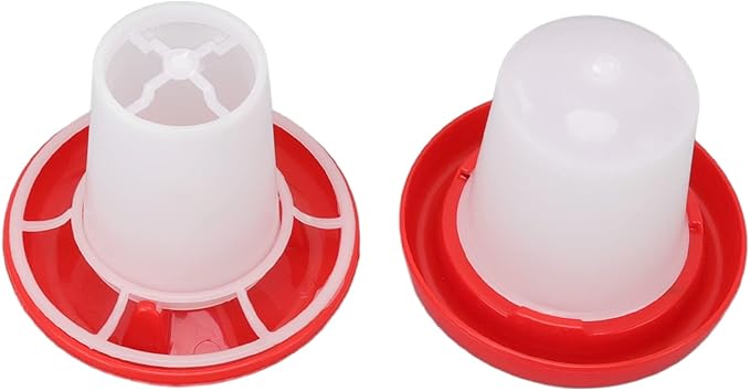 Milltrip Poultry Feeder, Chick Feeder and Waterer Kit Sleeve Design Automatic Feeding and Watering Poultry Feeder and Waterer Combo