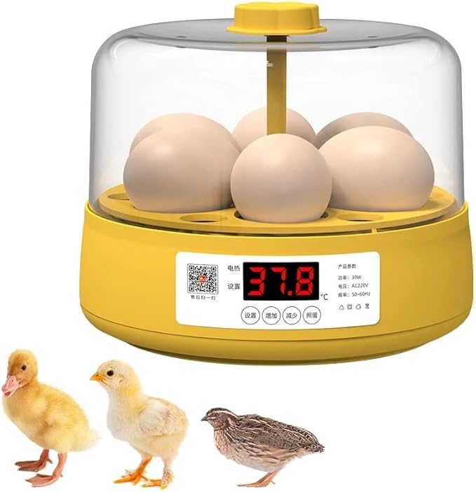 Egg Incubator, Egg Incubator Chicken Incubator Led Digital Screen Poultry Hatcher Incubator for Eggs Automatic Turning Intelligent Digital Temperature Control,