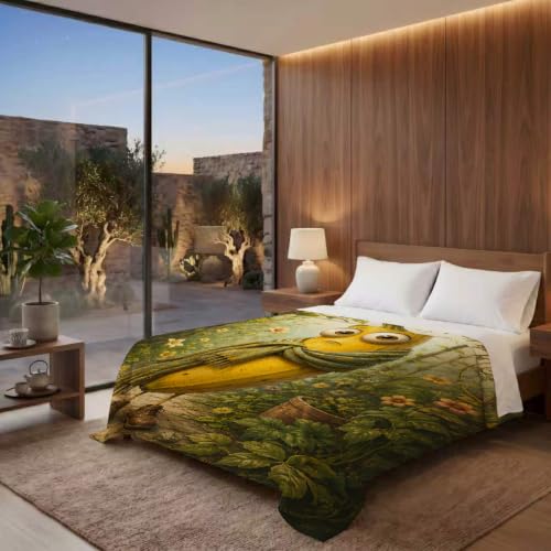 Funny Banana Throw Blanket, Whimsical Garden Design 50×60 - 50"x60", Banana Character, Polyester - Image 6