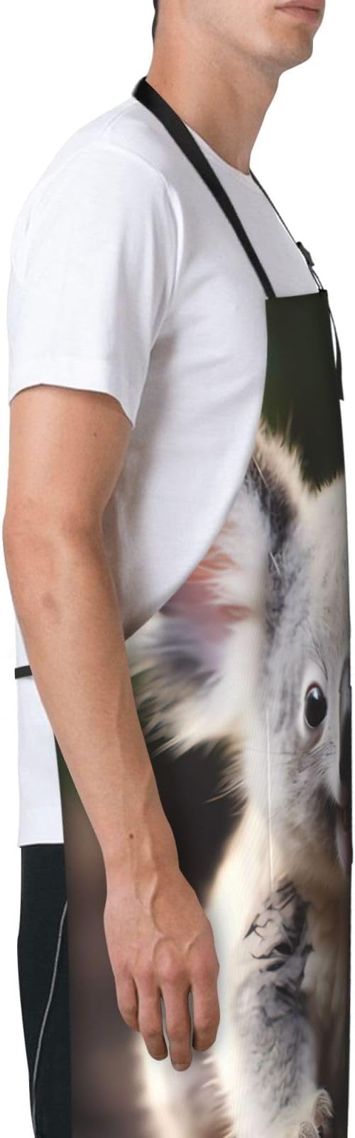 Dogs and Roses Heavy Duty Waterproof Apron with Pockets for AdultsResistant Grilling, Gardening, Painting