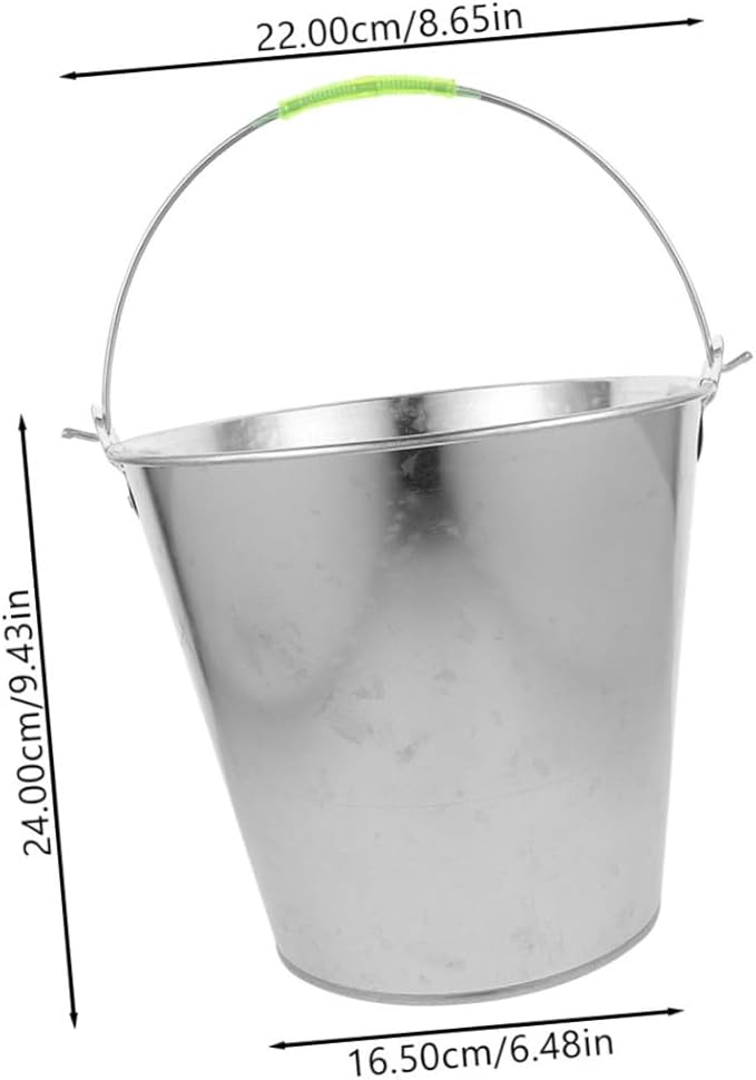 Large Capacity Metal Water Bucket for Home Use Portable Water Storage Container for Cleaning Farms and More Versatile Utility Bucket