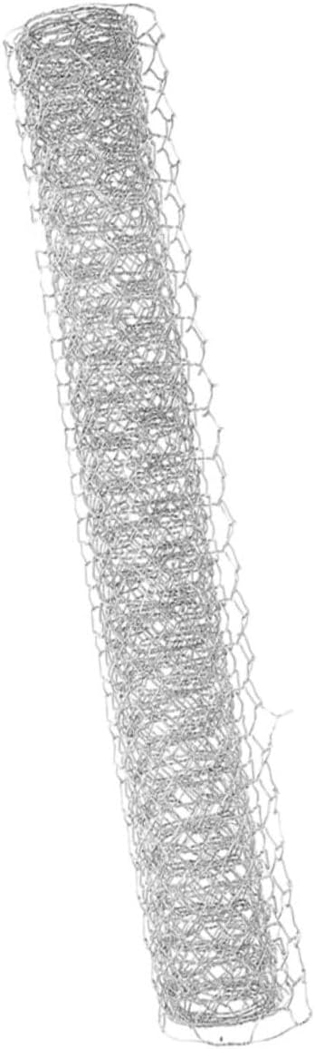 Galvanized Poultry Wire Fence Mesh for Chicken Coop and Garden Protection, 0.4m X 4m Heavy Duty Metal Wire Mesh 0.6mm Diameter and 16-Hole Pattern for Outdoor Farm Use