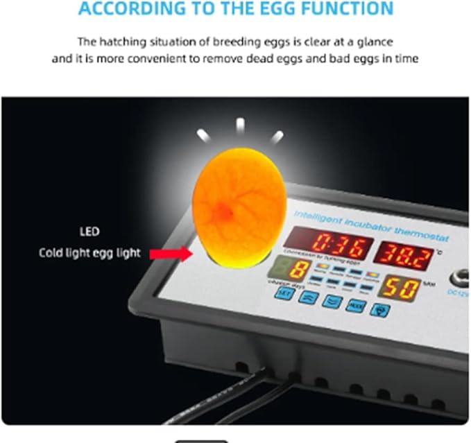 Smart Thermostat Digital ZFX-W9002 Thermostat Temperature Humidity Control Incubator 360 Automatic Egg Turning 12V