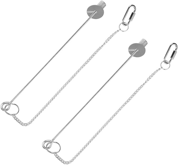 FILFEEL Chicken Feeder, 60cm Chicken Accessories Hanging Feeder with Stainless Steel Hanging Chain Hook for Hens Large Birds Pet