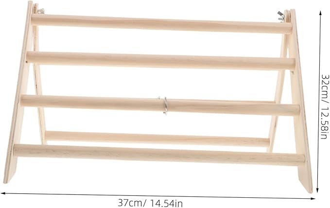 HEMOTON Wooden Chicken Roosting Bar Poultry Perch Stand for Coop Chick Accessory Toy Easy Maintenance Space Efficient