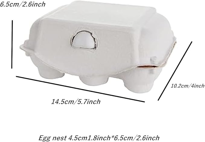30 Pack Blank Natural Pulp Egg Cartons, Reusable 6 Count Eggs Holder Container for Chicken Eggs Bulk Vintage Half Dozen Empty Egg Cardboard Paper Cartons