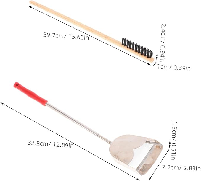 ibasenice 2-Piece Bird Cage Cleaning Brush and Droppings Shovel Set Cleaning Tools for Small PET Cages Bird Feeders and Reptile Enclosures