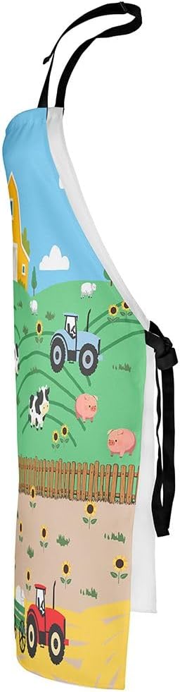 jejeloiu Cartoon Cats Apron for Women Men 26"x31"