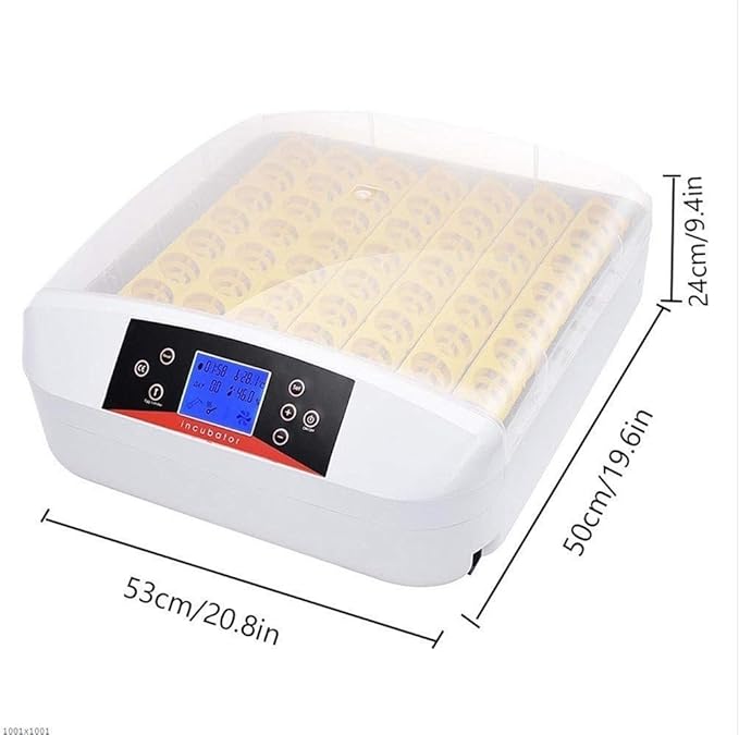 56 Egg Incubators Automatic Turning Poultry Hatcher Digital Temperature Control with Built-in Egg Candle for Chickens Ducks Birds