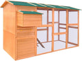 Chicken Coop Large Wooden Outdoor Bunny Rabbit Hutch Hen Cage with Ventilation Door,Ramp Garden Backyard Pet House Chicken Nesting Box,Chicken Coop Wood 116"x64.2"x67"
