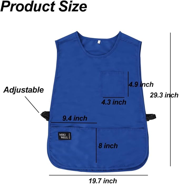 Waterproof Unisex Cobbler Apron with 4 Pockets Vest Style Ultralight Chef Waiter Work Overalls