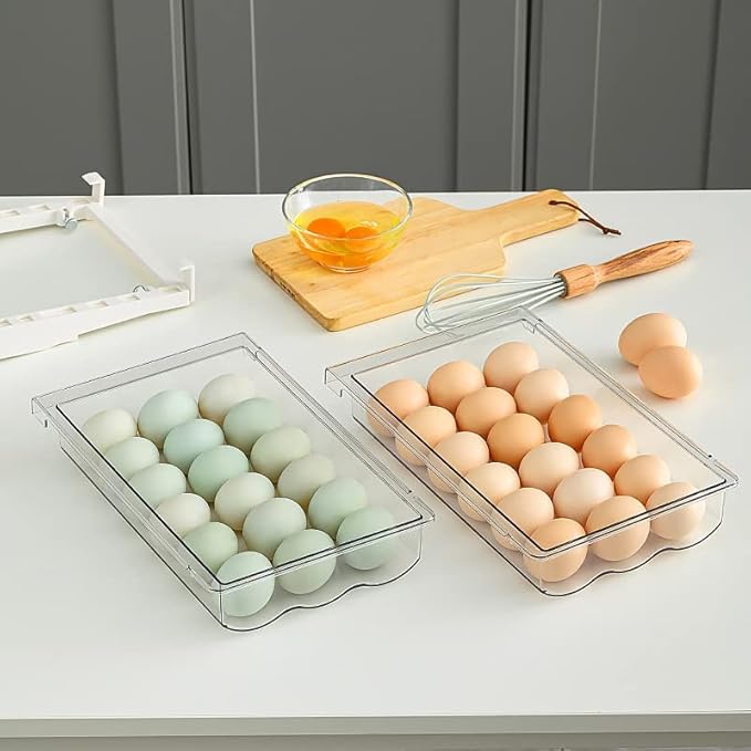 Fridge Egg Drawer Organizer Holder Trays for Refrigerator Egg Container (1 Pack)