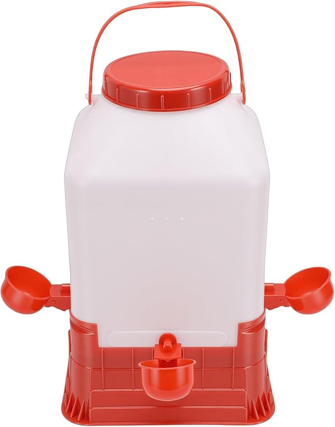 Zerodis Chick Waterer Poultry Fountains Waterers Feeder Poultry Water Fountain Bucket Automatic Brooder Starter Kit Coop Accessories for Baby Chicks Ducks and Quail Chick Waterer 10L