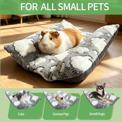 Double-Sided & Washable Bunny Bed, Thickened and Softer Rabbit Bed - One Size, Gray, Polyester - Image 3