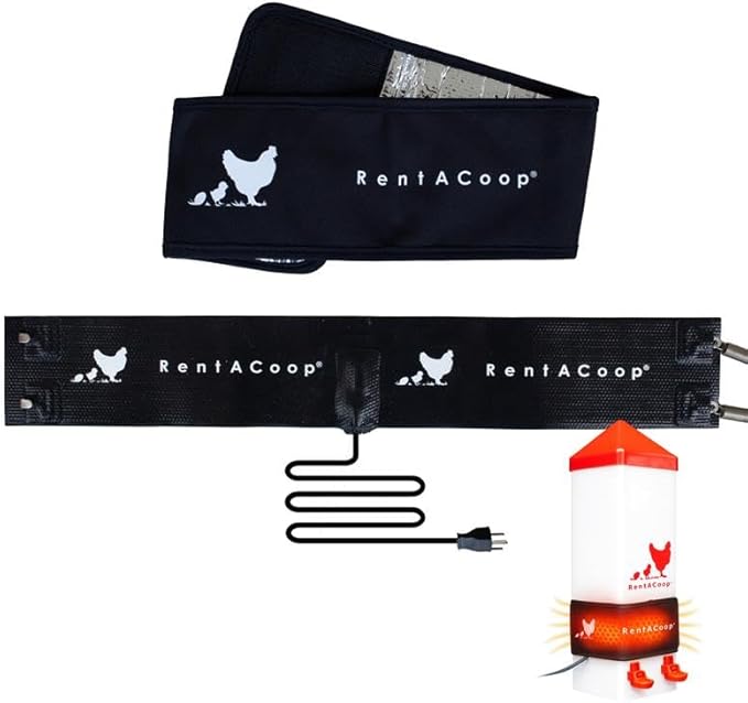 RentACoop Thermo Bucket Belt Small with Insulated Wrap - High-Performance Chicken Water Heater - Durable, Safe, and Energy-efficient; Tested to -10°F - fits RentACoop 1Gal & 2Gal High Rise Waterers