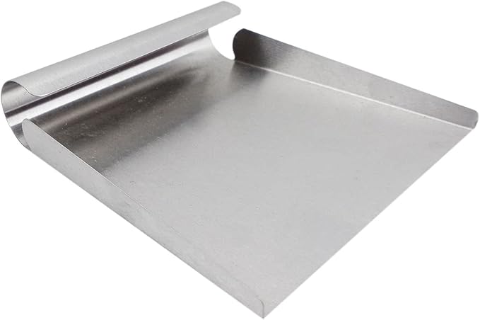 Stainless Steel Scooper for Food, Large One-Piece Cast Square Food Scoop with Sides, 5.9 Inch Metal Ice Scooper, Cutting-board Scraper, Flour Utility Scoop with Multi-Purpose Use, Silver