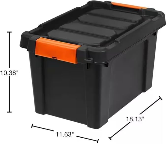 20-Quart / 5-Gallon Heavy-Duty Stackable Storage Tote - Set of 4 OU31839