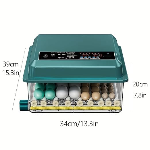 Automatic Egg Incubator 36-Tray, Digital Humidity Control with Auto Flip, Adjustable Egg Spacing, Fahrenheit Display, Suitable for Chicken, Duck, Goose, Bird Eggs, Quail Eggs