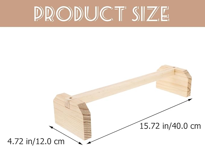 Wooden Parrot Stand 15.75 Inch Roosting Perch for Large Birds and Chickens Bird Cage Accessory for Parrots Conures and Baby Chicks Indoor Pet Play and Training Gym