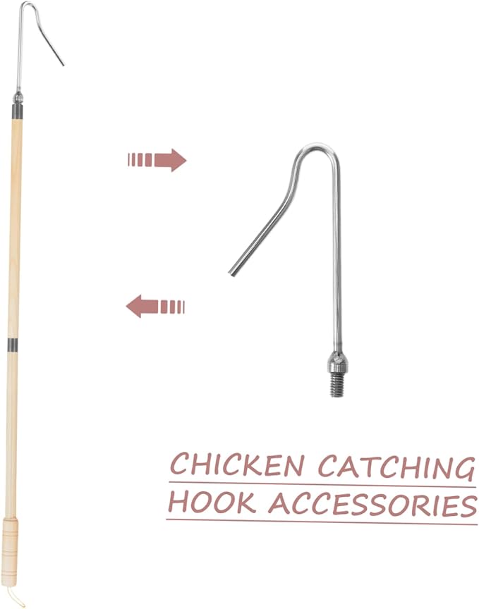 Happyyami Chicken Accessories Chicken Catcher Hook for Chicken Poultry Hanging Hooks Animal Catch Net for Chicken Legs