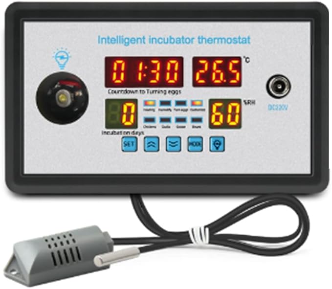 Smart Thermostat Digital ZFX-W9002 Thermostat Temperature Humidity Control Incubator 360 Automatic Egg Turning 12V