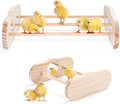 Wood Chicken Roosting Bars, Chick Stand Training Perches, 2 Pcs Wooden Chick Perches for Entertainment, Chick Jungle Gym Perch Toys for Coop & Brooder