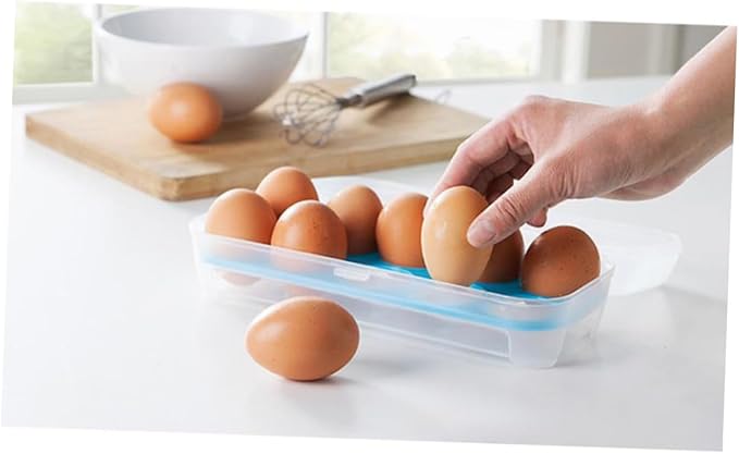 ARTIBETTER 2pcs Egg Holder Storage Rack Plastic Tray Eggs Storage Container Kitchen Organizers Random Color