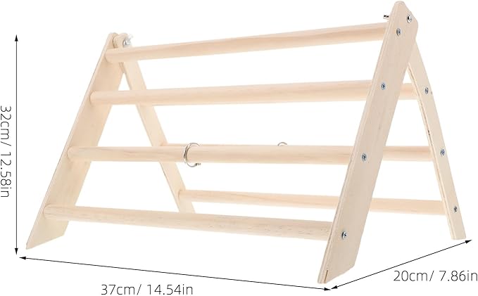 YARNOW Chicken Perch Stand Wooden Roosting Bar for Baby Chicks Detachable Easy Clean Poultry Coop Accessory 14.56X12.59X7.87 Inches