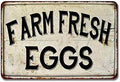 Chico Creek Signs Farm Fresh Eggs Sign Vintage Sweet Farmhouse Signs Decor Chicken Coop Decorations Barnyard Egg For Sale Hen House Rustic Accessories Tin Wall 12 x 18 Matte Finish Metal 112180020091