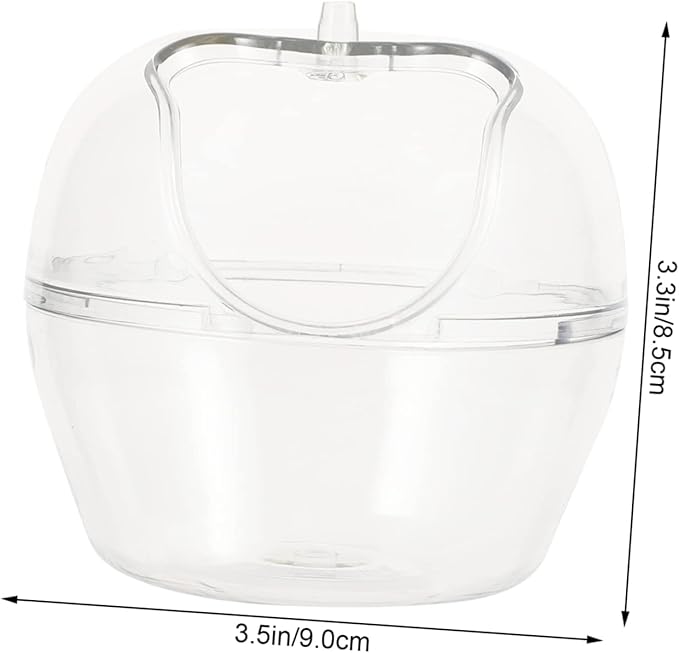 1pc Hamster Bathroom Transparent Sand Bath Box for Pets Lightweight Play Rest Container for Hamsters Guinea Pigs More Breathable Design for Safe Bathing