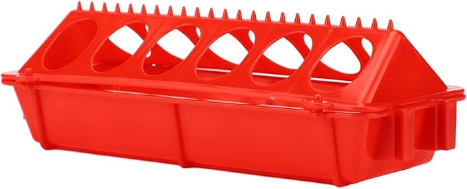 Zerodis Poultry Feeder, 12 Holes Thickened Plastic Feeding Tray for Chicken Duckling Bird Flip Top Multipurpose Poultry Feeder Chick Feeders for Brooder