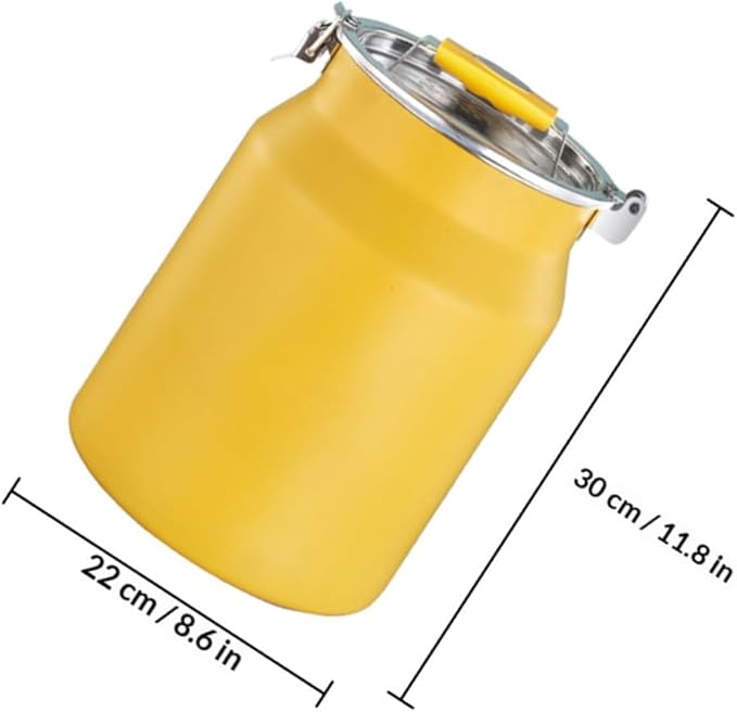 KICHOUSE Stainless Steel Rice Storage Bucket 10l Sealed Household Food Container Airtight Kitchen Cereal Grain Storage Bin for Pantry Organization